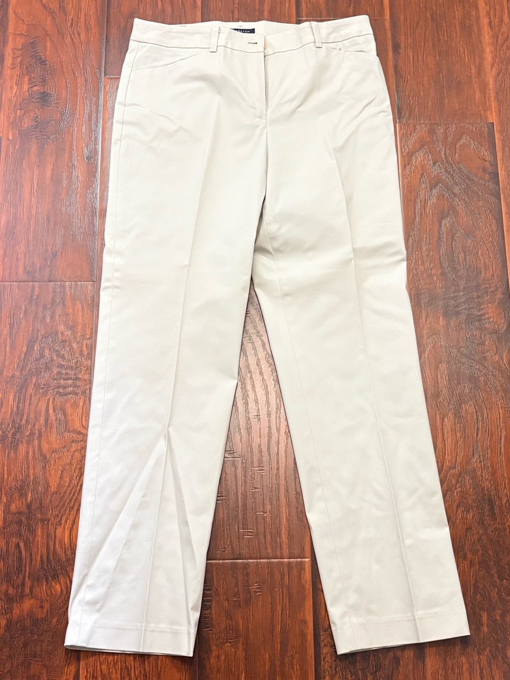 Jones New York Signature Stretch Pants Women’s 10 Cream Straight Leg